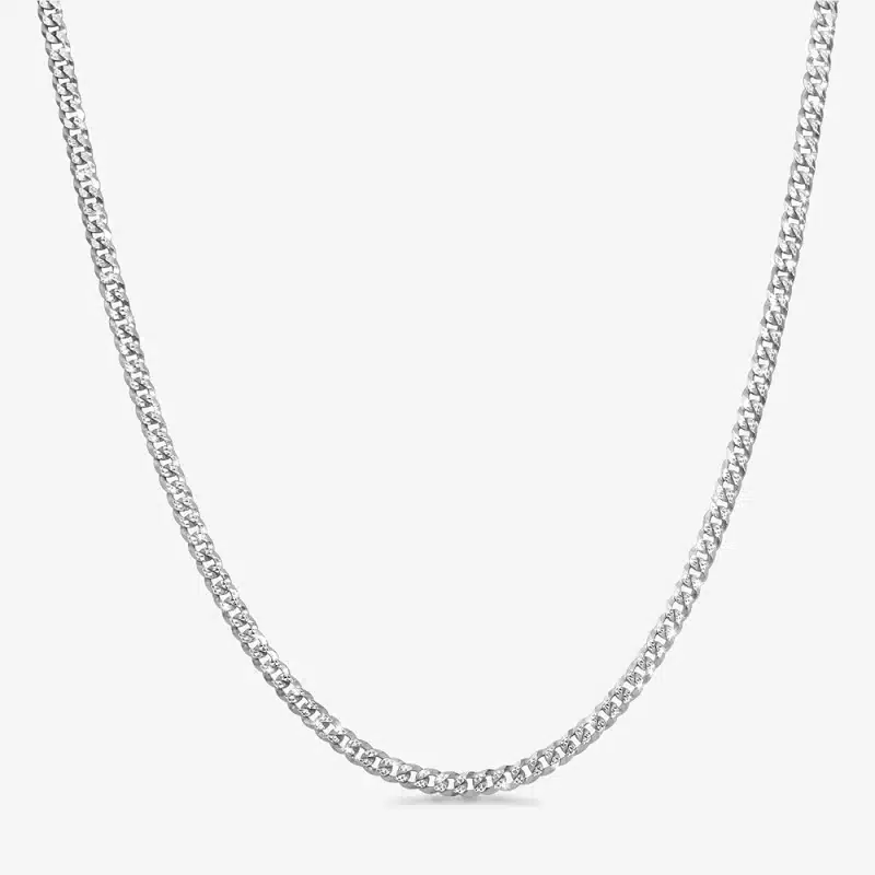 Flat Cuban Link Diamond Cut Chain 5mm