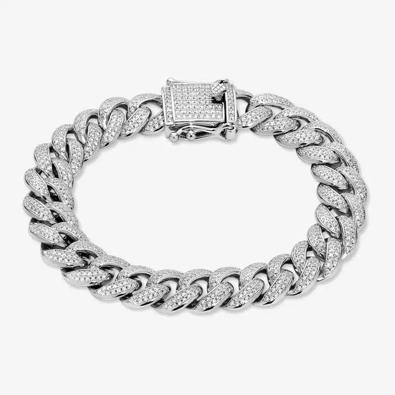 Iced out Cuban Link Bracelet 11.7mm