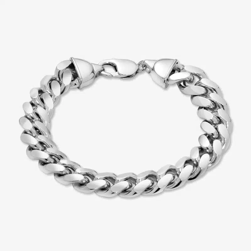 Miami Cuban Link Bracelet with Lobster Clasp 12mm