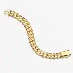 Premium Handmade In Miami Cuban Link Bracelet Gold Finish 15mm