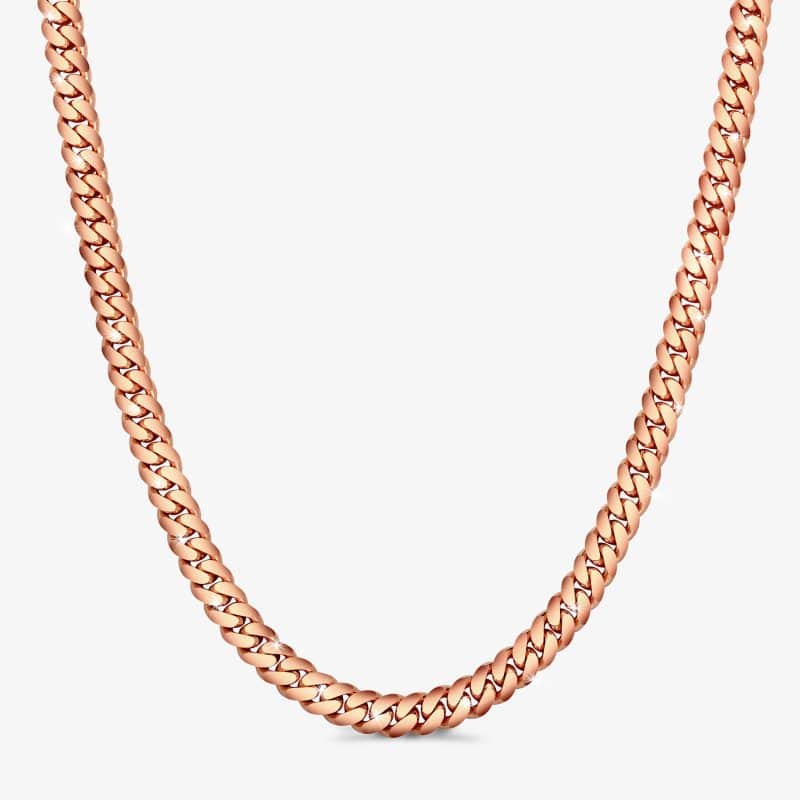 Premium Handmade In Miami Cuban Link Chain With Heavy 18KT Rose Gold Finish 10mm