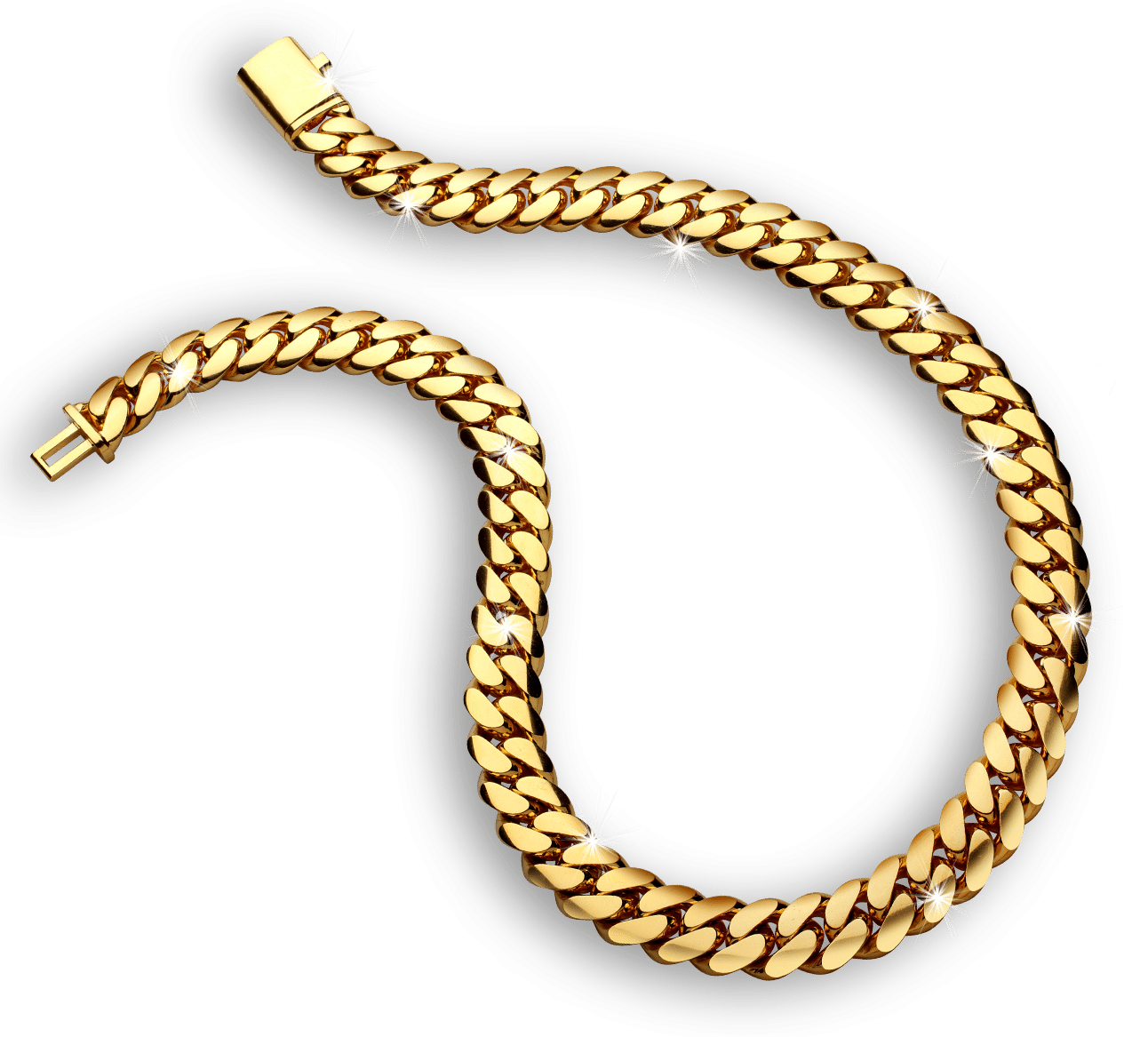 Gold Chain - Silver Cuban Link Chains