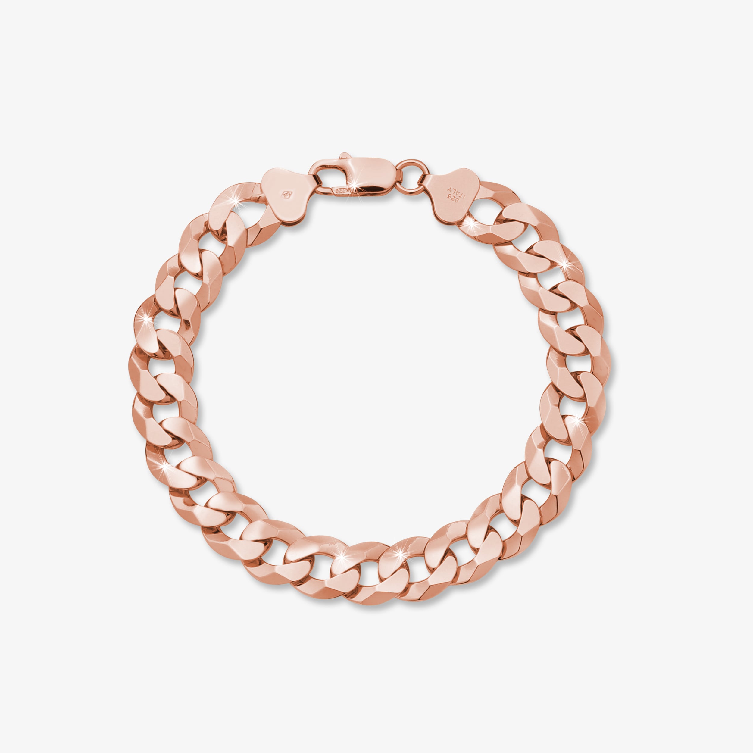 10mm-Flat-Cuban-Link-Bracelet-Rose-Gold-a 10mm Flat Miami Cuban Link Bracelet Rose Gold - a