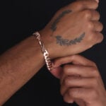 10mm Flat Cuban Link Bracelet Rose Gold c