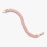 10mm Flat Cuban Link Bracelet Rose Gold d