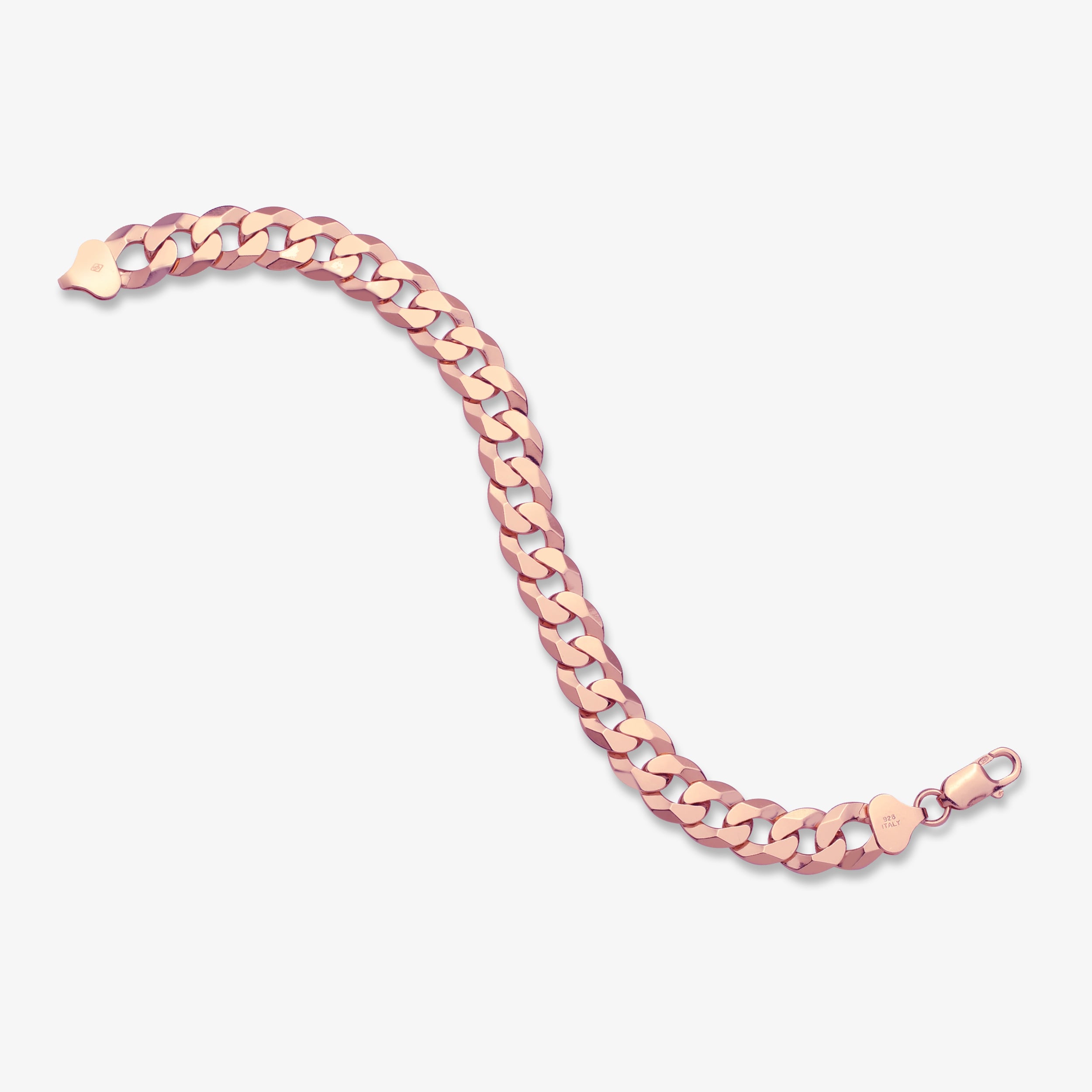 10mm-Flat-Cuban-Link-Bracelet-Rose-Gold-d 10mm Flat Cuban Link Bracelet Rose Gold d
