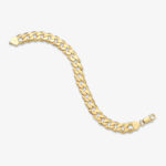 10mm Flat Cuban Link Bracelet Yellow Gold d