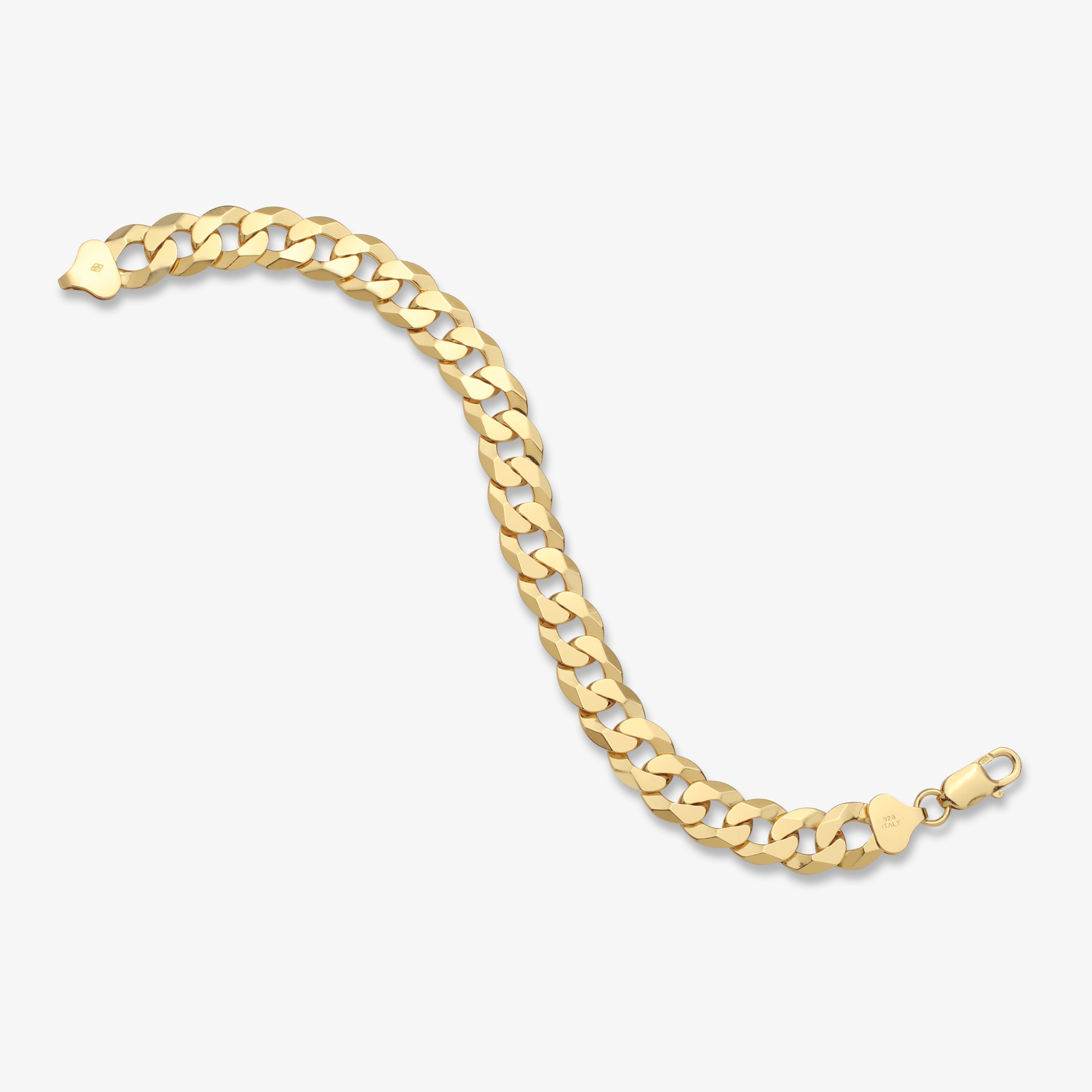 10mm-Flat-Cuban-Link-Bracelet-Yellow-Gold-d 10mm Flat Cuban Link Bracelet Yellow Gold d
