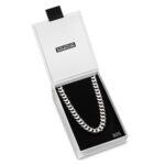 10mm Flat Cuban Link Chain Rhodium c