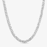 10mm Flat Cuban Link Diamond Cut Chain - a