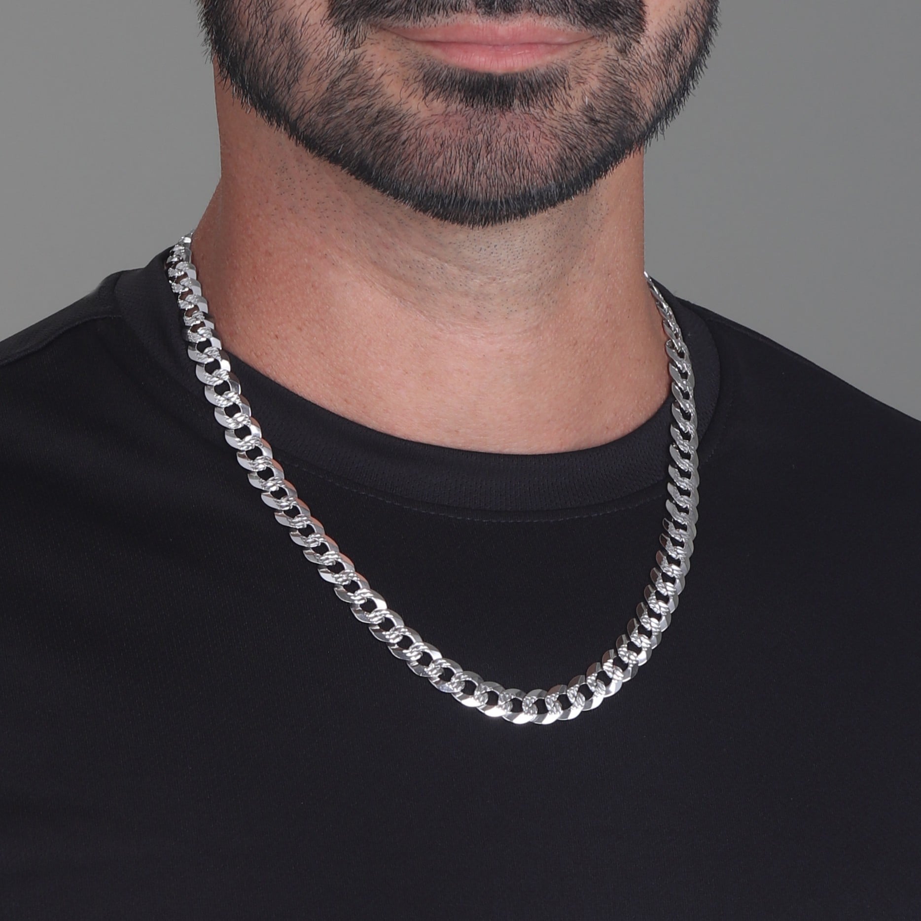 10mm-Flat-Cuban-Link-Diamond-Cut-Chain-d 10mm Flat Cuban Link Diamond Cut Chain d