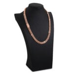 10mm Iced Out Cuban Link Chain Rose Gold d