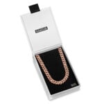 10mm Iced Out Cuban Link Chain Rose Gold e