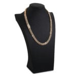 10mm Iced Out Cuban Link Chain Yellow Gold d