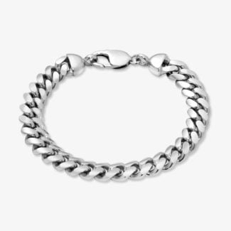 10mm Italian Miami cuban Lobster Clasp Bracelet - a