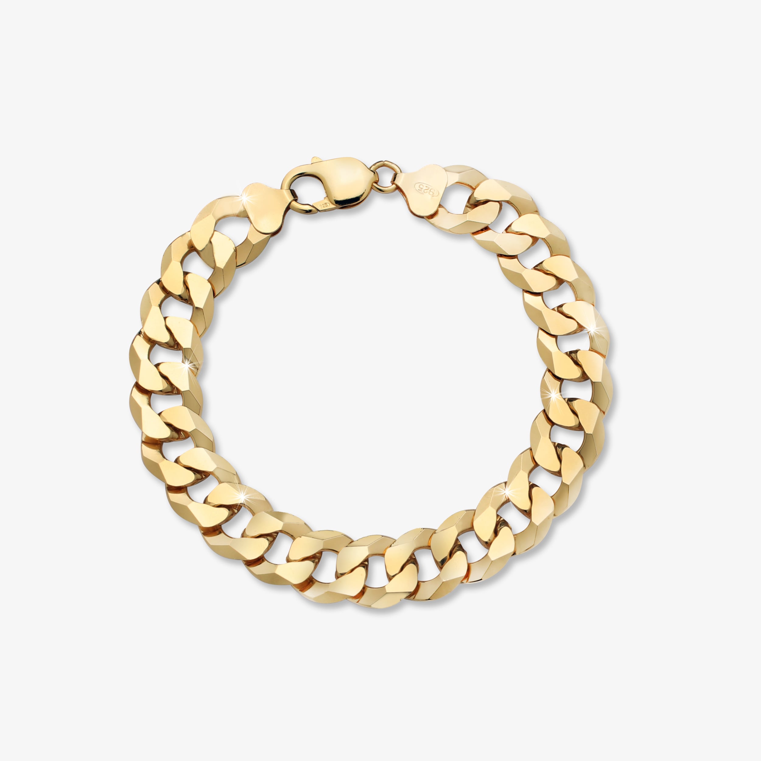 12.5mm-Flat-Cuban-Link-Bracelet-Yellow-Gold-a 12.5mm Flat Cuban Link Bracelet Yellow Gold - a