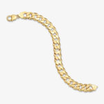 12.5mm Flat Cuban Link Bracelet Yellow Gold d
