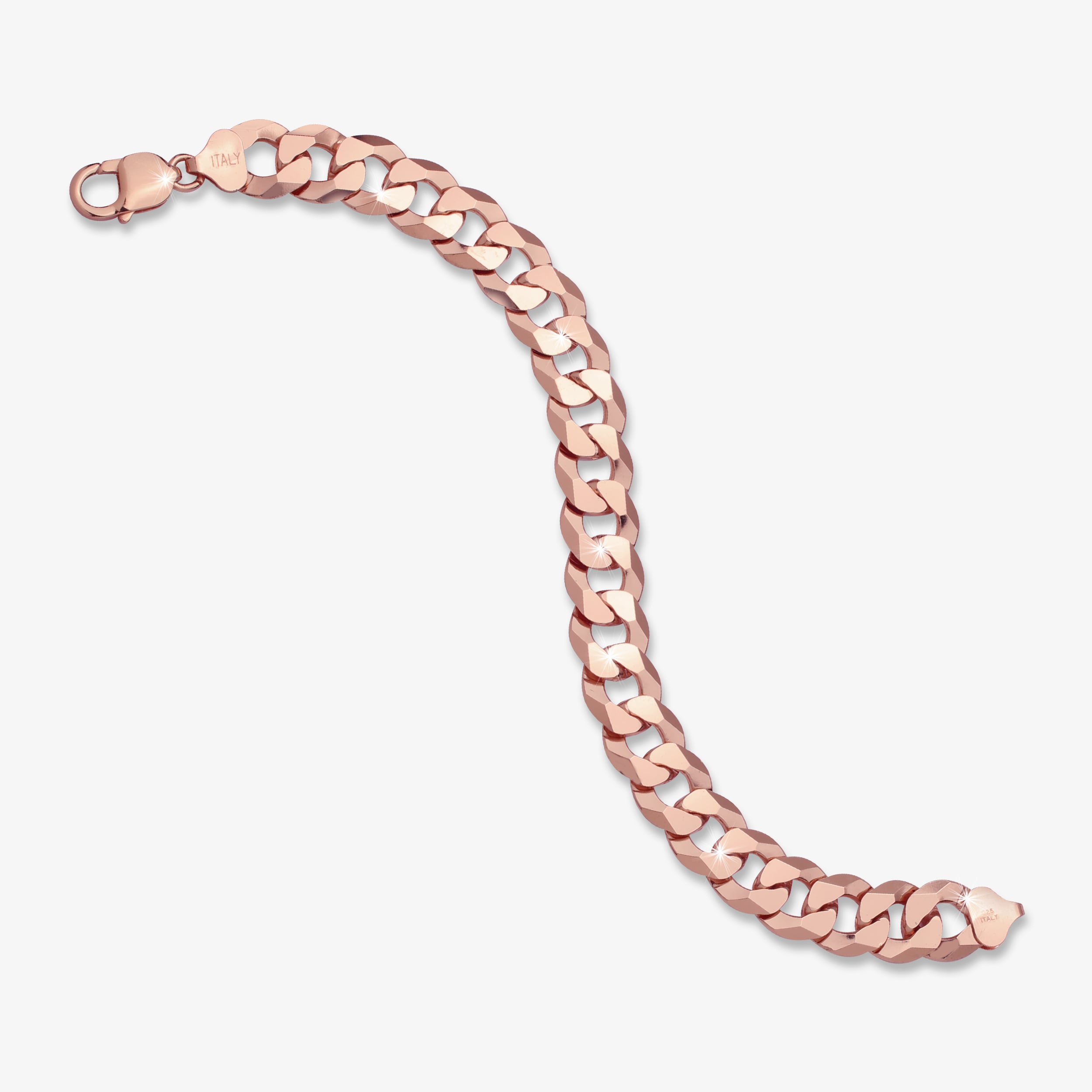 12mm-Flat-Cuban-Link-Bracelet-Rose-Gold-d 12mm Flat Cuban Link Bracelet Rose Gold d