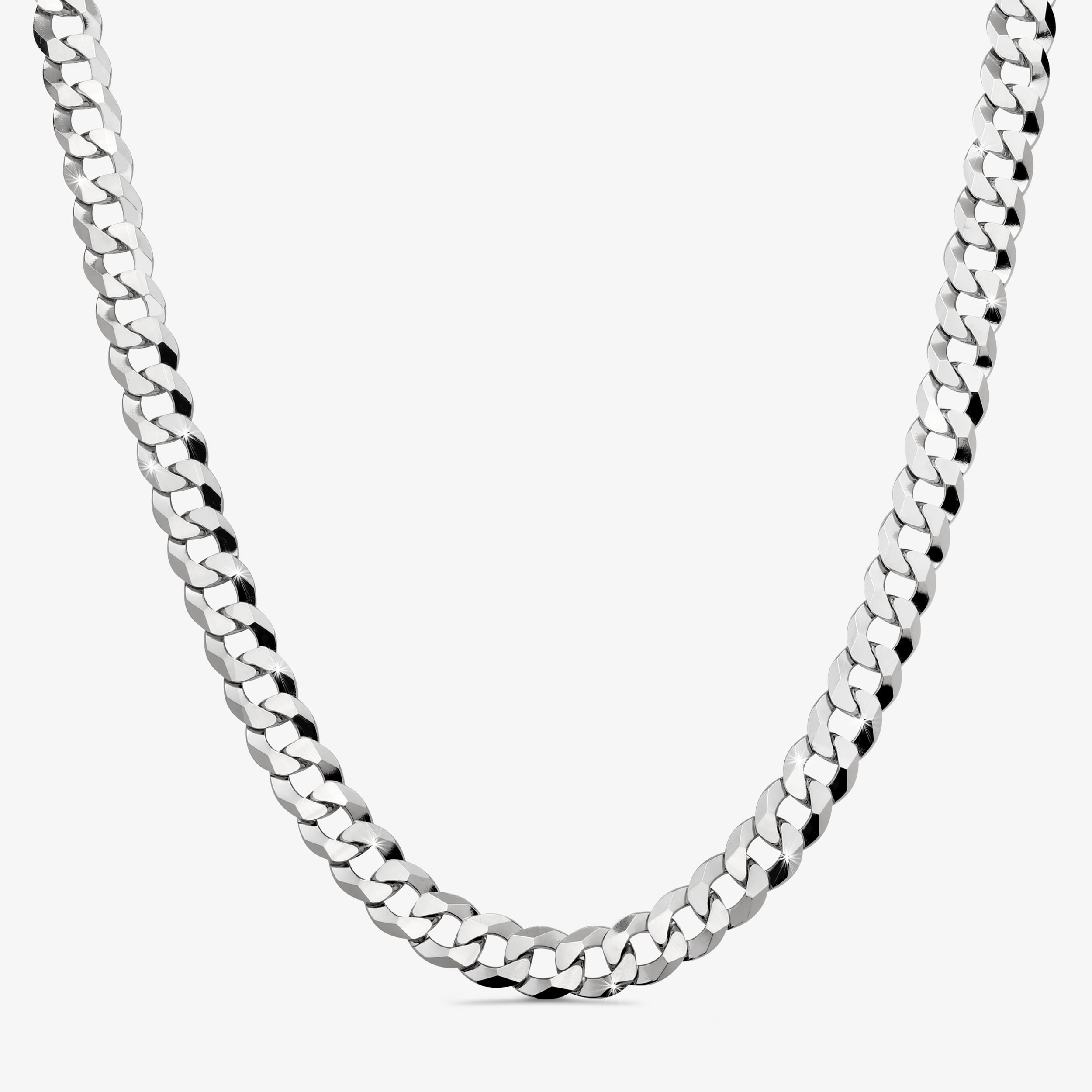 12mm-Flat-Cuban-Link-Chain-Rhodium-a 12mm Flat Cuban Link Chain Rhodium - a