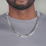12mm Flat Cuban Link Chain Rhodium b
