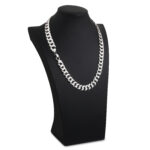 12mm Flat Cuban Link Chain Rhodium c