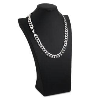 13mm Flat Cuban Link Diamond Cut Chain - a