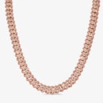 15mm Iced Out Cuban Link Chain Rose Gold - a1