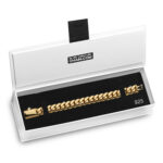 15mm Premium Cuban Link Snap Clasp Bracelet yellow gold e