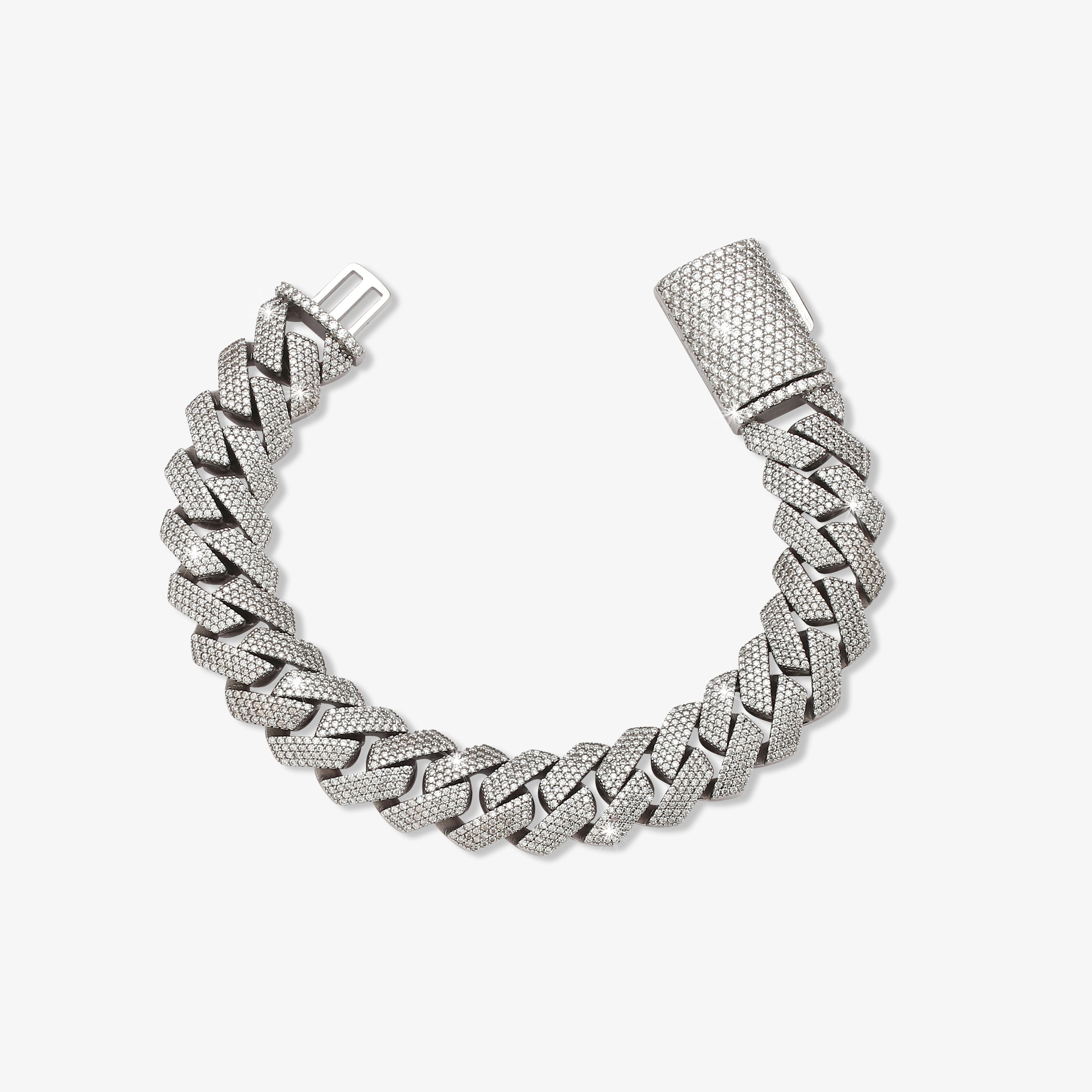 15mm-iced-out-cuban-link-bracelet-a 15mm iced out cuban link bracelet - a
