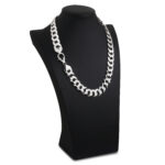 16mm Flat Cuban Link Chain Rhodium c
