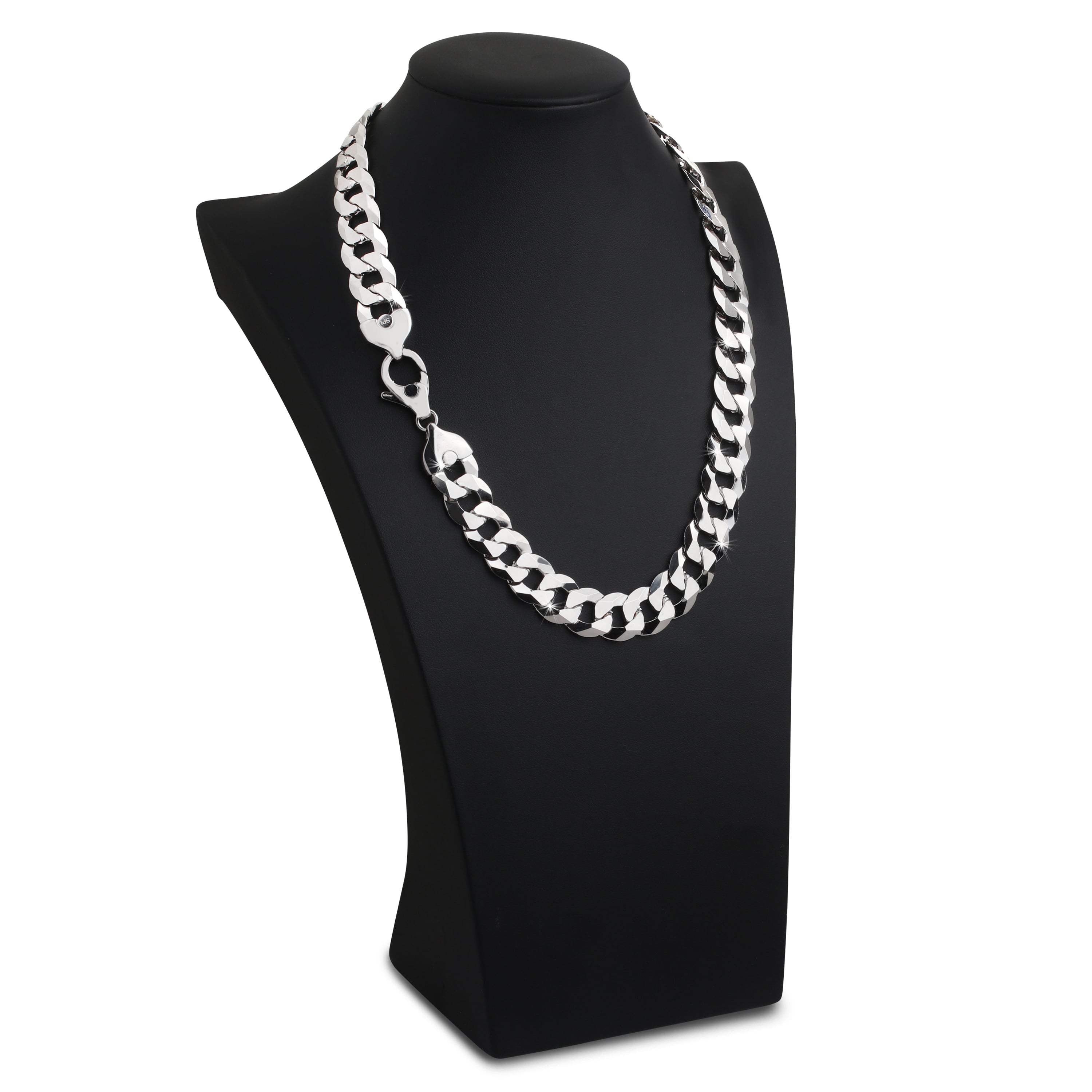16mm-Flat-Cuban-Link-Chain-Rhodium-c 16mm Flat Cuban Link Chain Rhodium c