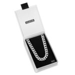 16mm Flat Cuban Link Chain Rhodium d