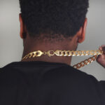16mm Flat Cuban Link Chain Yellow Gold c