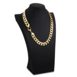 16mm Flat Cuban Link Chain Yellow Gold d