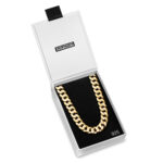 16mm Flat Cuban Link Chain Yellow Gold e