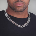 16mm Flat Cuban Link Diamond Cut Chain b