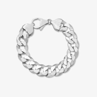 16mm flat cuban link bracelet - a