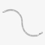 5mm Flat Cuban Link Bracelet Rhodium d