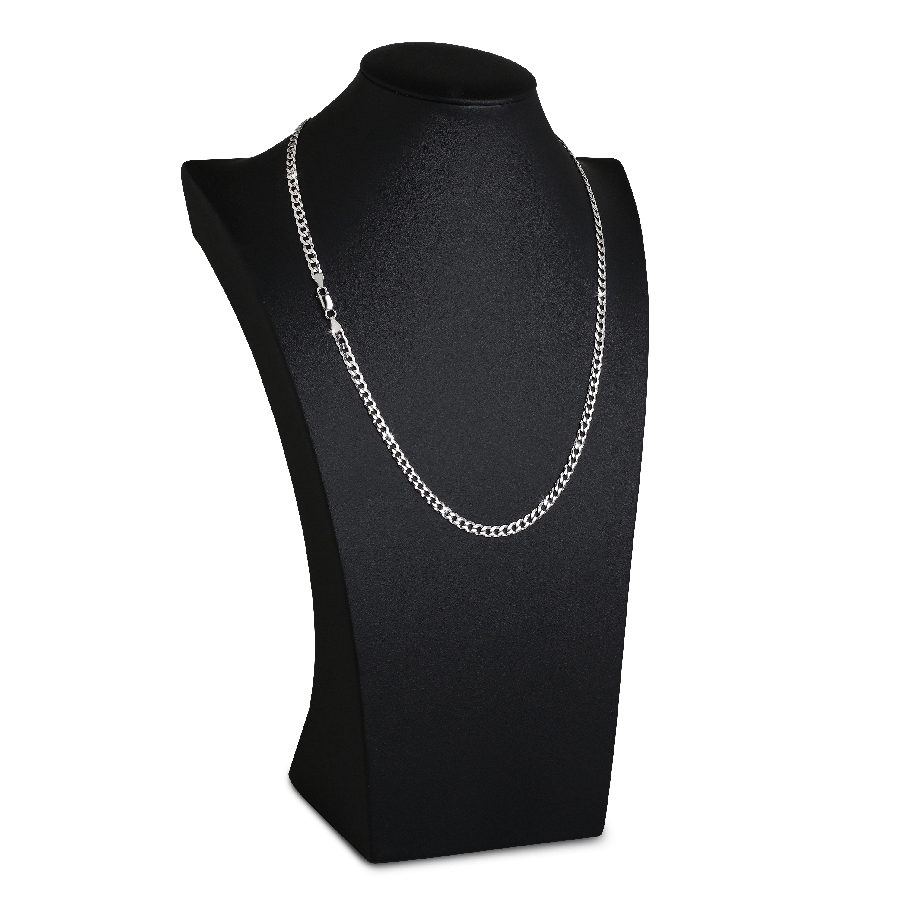 5mm-Flat-Cuban-Link-Chain-Rhodium-b 5mm Flat Cuban Link Chain Rhodium b