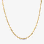 5mm Flat Cuban Link Chain Yellow Gold - a