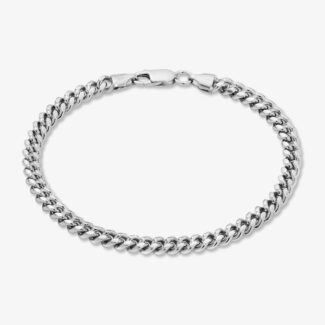 5mm Italian Miami cuban Lobster Clasp Bracelet - a