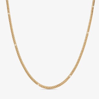5mm Silver Miami Cuban Link Chain with Lobster Clasp – 18KT GOLD OVER 925 SILVER