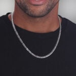 5mm cuban link chain Flat diamond b