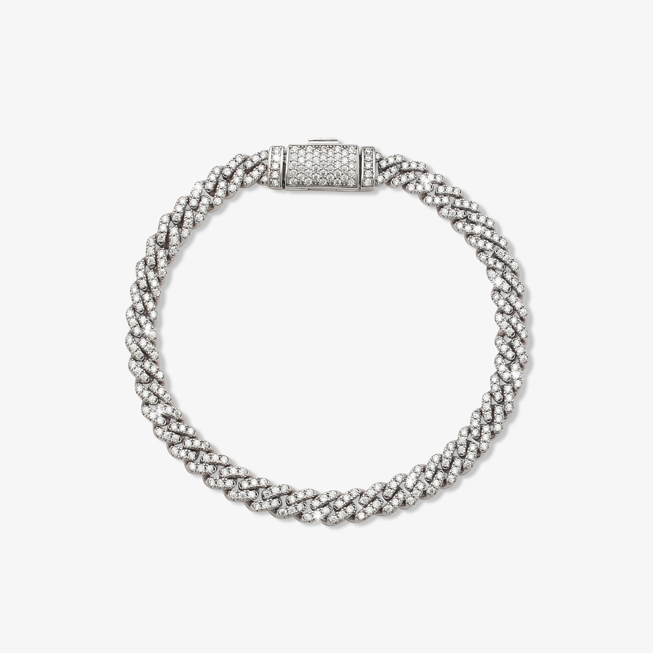 6mm-Iced-Out-Cuban-Link-Bracelet-a 6mm Iced Out Cuban Link Bracelet a