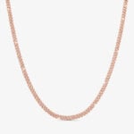 6mm Iced Out Cuban Link Chain Rose Gold - a