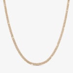 6mm Iced-Out Cuban Link Chain Yellow Gold - a