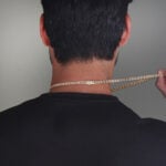 6mm Iced Out Cuban Link Chain Yellow Gold c