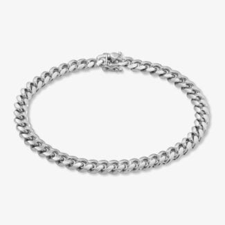 6mm cuban link bracelet box clasp - a