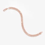 7mm Flat Cuban Link Bracelet Rose Gold c