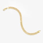 7mm Flat Cuban Link Bracelet Yellow Gold d